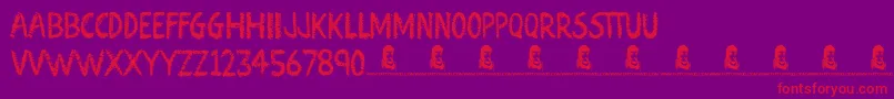 More about AtomicNumber Font AtomicNumber Font – Red Fonts on Purple Background