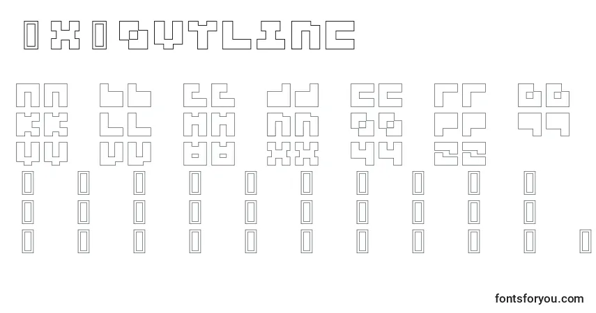 3x3Outlineフォント–アルファベット、数字、特殊文字