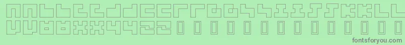 3x3Outline Font – Gray Fonts on Green Background