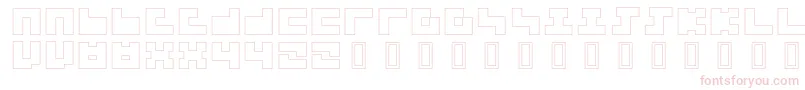 3x3Outline Font – Pink Fonts on White Background