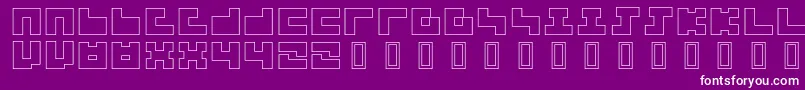 3x3Outline Font – White Fonts on Purple Background