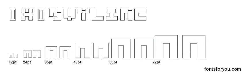 Размеры шрифта 3x3Outline