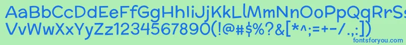 MclarenRegular-Schriftart – Blaue Schriften auf grünem Hintergrund