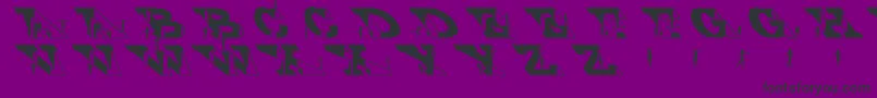 Vertigopeople-fontti – mustat fontit violetilla taustalla