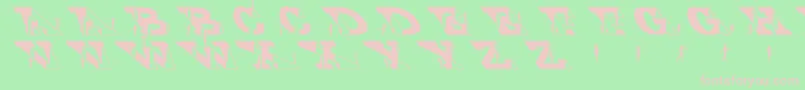 Vertigopeople Font – Pink Fonts on Green Background