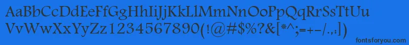 Andalus Font – Black Fonts on Blue Background