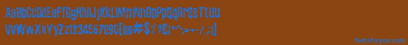 ZubajdaGrng Font – Blue Fonts on Brown Background