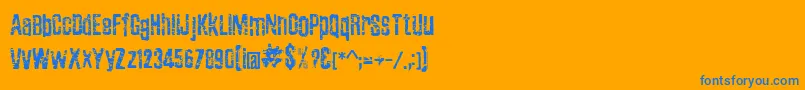 ZubajdaGrng-fontti – siniset fontit oranssilla taustalla
