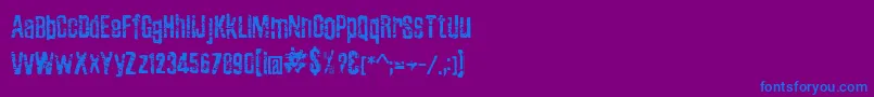 フォントZubajdaGrng – 紫色の背景に青い文字