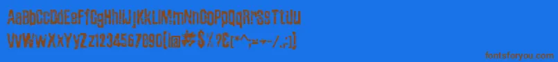 ZubajdaGrng Font – Brown Fonts on Blue Background