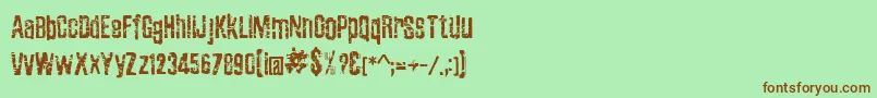 ZubajdaGrng Font – Brown Fonts on Green Background