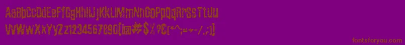 Czcionka ZubajdaGrng – brązowe czcionki na fioletowym tle