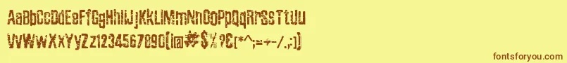 ZubajdaGrng Font – Brown Fonts on Yellow Background