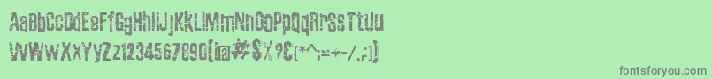 Шрифт ZubajdaGrng – серые шрифты на зелёном фоне