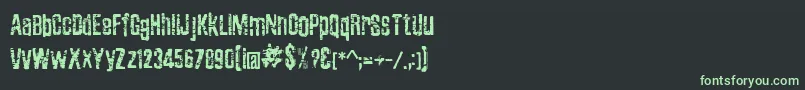 ZubajdaGrng Font – Green Fonts on Black Background