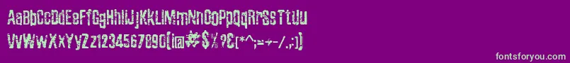 ZubajdaGrng-Schriftart – Grüne Schriften auf violettem Hintergrund