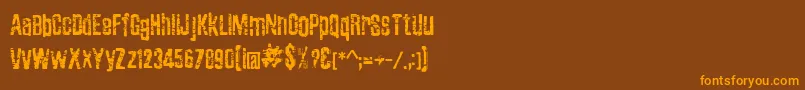 ZubajdaGrng Font – Orange Fonts on Brown Background