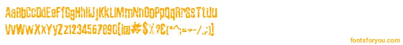 ZubajdaGrng-Schriftart – Orangefarbene Schriften auf weißem Hintergrund