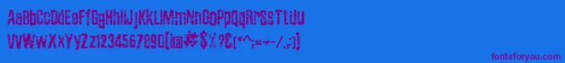 ZubajdaGrng Font – Purple Fonts on Blue Background