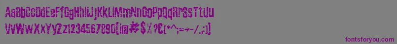 Шрифт ZubajdaGrng – фиолетовые шрифты на сером фоне