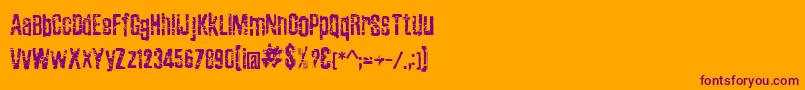 ZubajdaGrng Font – Purple Fonts on Orange Background