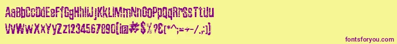ZubajdaGrng Font – Purple Fonts on Yellow Background