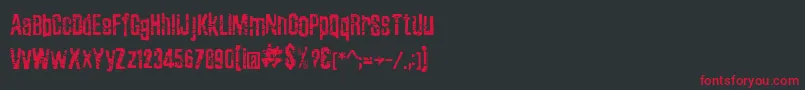 ZubajdaGrng Font – Red Fonts on Black Background