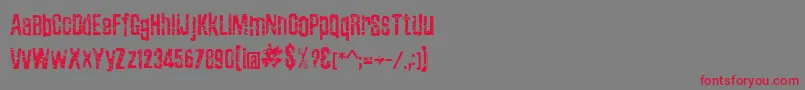 ZubajdaGrng Font – Red Fonts on Gray Background