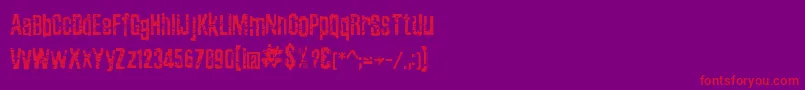 ZubajdaGrng Font – Red Fonts on Purple Background