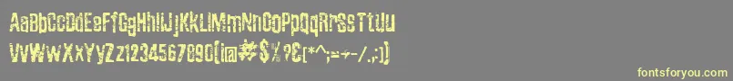 ZubajdaGrng Font – Yellow Fonts on Gray Background