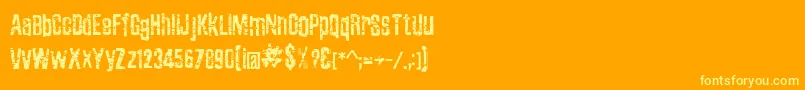 ZubajdaGrng Font – Yellow Fonts on Orange Background