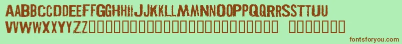Pistolgrip Font – Brown Fonts on Green Background