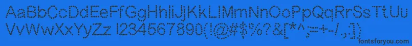 Dotness Font – Black Fonts on Blue Background