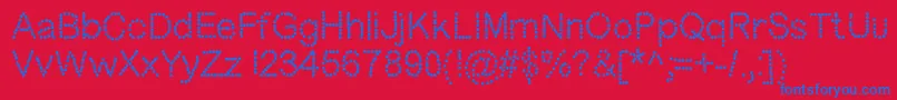Dotness Font – Blue Fonts on Red Background