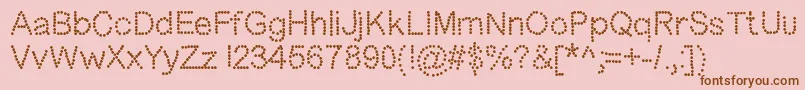 Dotness Font – Brown Fonts on Pink Background