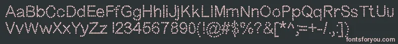 Dotness Font – Pink Fonts on Black Background