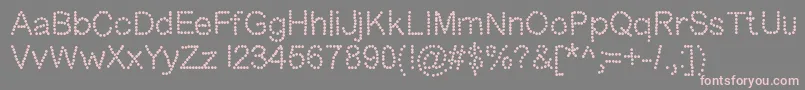 Dotness Font – Pink Fonts on Gray Background
