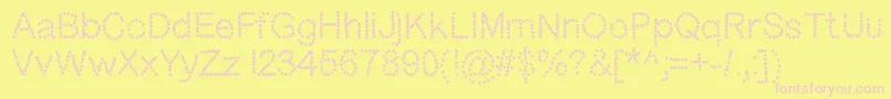 Dotness Font – Pink Fonts on Yellow Background