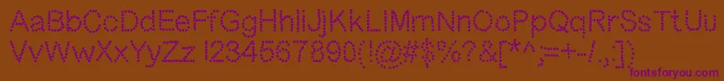 Dotness Font – Purple Fonts on Brown Background