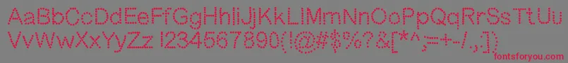 Dotness Font – Red Fonts on Gray Background