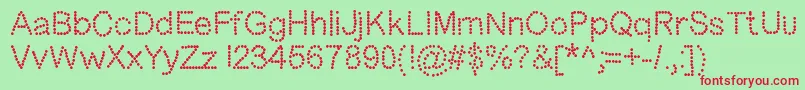Dotness Font – Red Fonts on Green Background