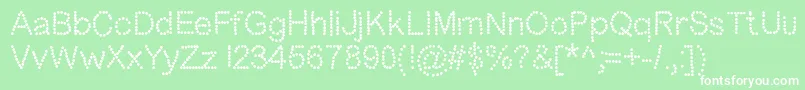 Dotness Font – White Fonts on Green Background