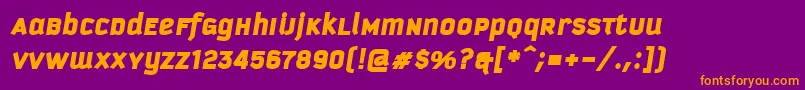 KautivaUniBlackItalic Font – Orange Fonts on Purple Background