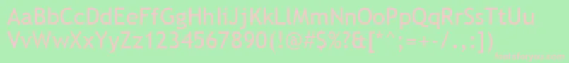 TrebuchetMs Font – Pink Fonts on Green Background