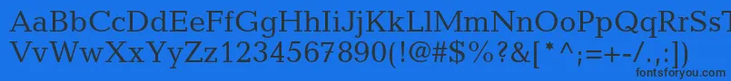 CandidastdRoman Font – Black Fonts on Blue Background