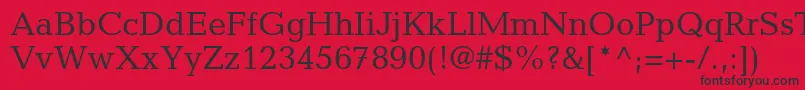 CandidastdRoman Font – Black Fonts on Red Background