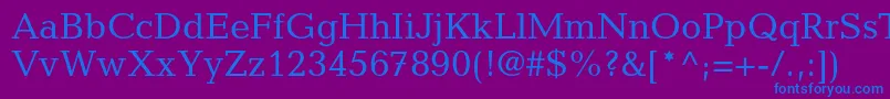 CandidastdRoman Font – Blue Fonts on Purple Background