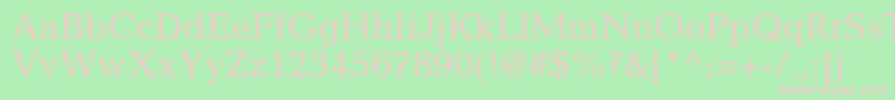 CandidastdRoman Font – Pink Fonts on Green Background