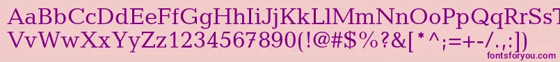 CandidastdRoman Font – Purple Fonts on Pink Background