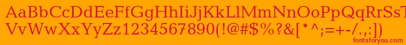 CandidastdRoman Font – Red Fonts on Orange Background